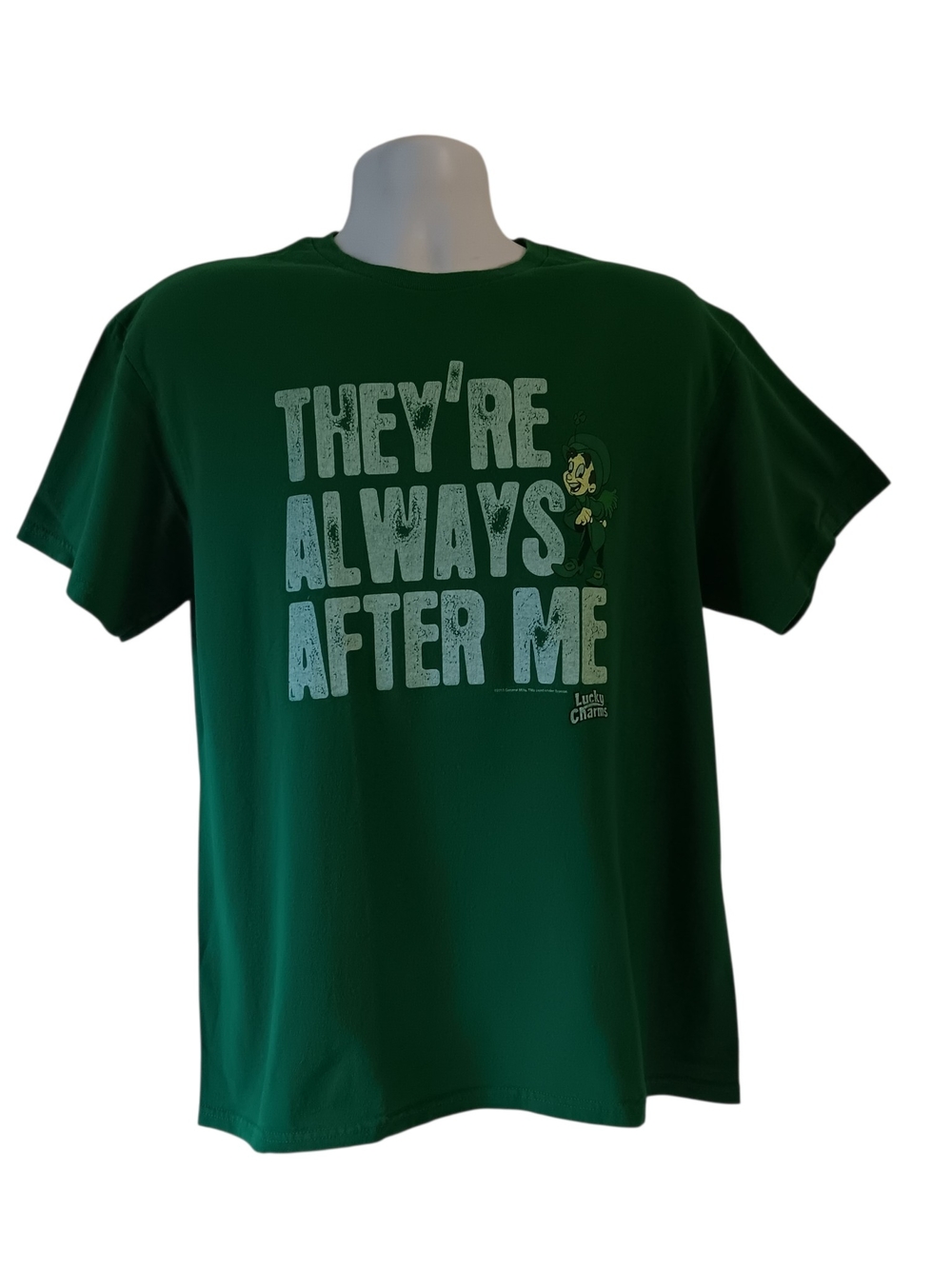 Lucky Charms men's green short-sleeve graphic t-shirt size L